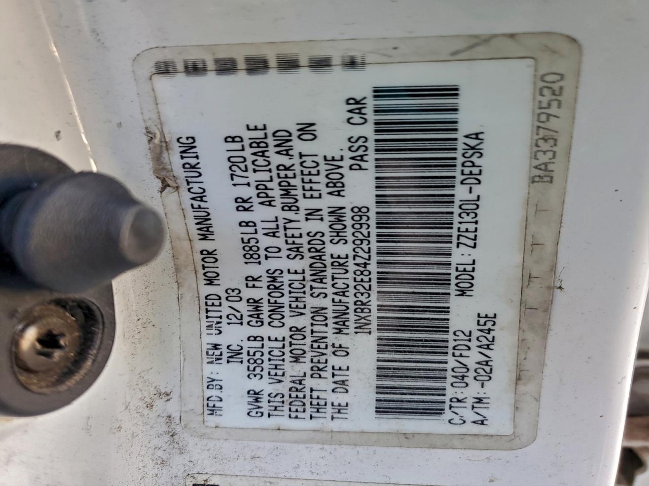 Toyota Corolla Ce Image 8